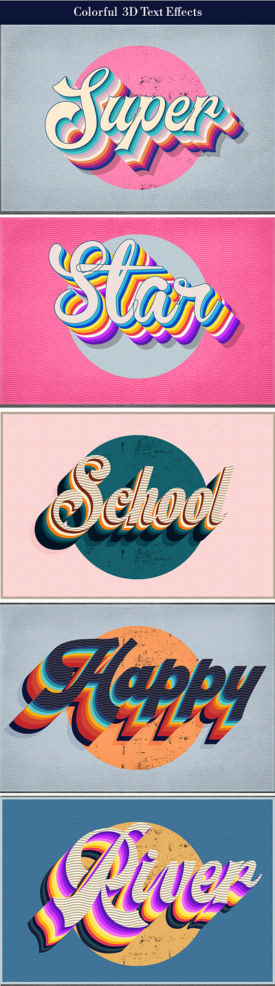 Colorful 3d Text Effects 3d logo 3d neon 3d text design illustration light logo mockup design neon neon design