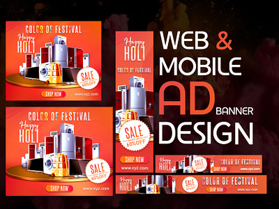 WEB AND MOBILE AD BANNER DESIGN. adbanner customized design dribbble graphic illustrator mobilebanner photoshop webbanner