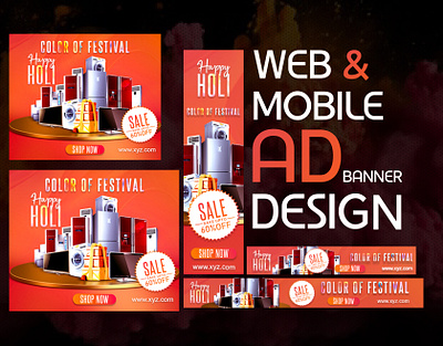 WEB AND MOBILE AD BANNER DESIGN. adbanner customized design dribbble graphic illustrator mobilebanner photoshop webbanner