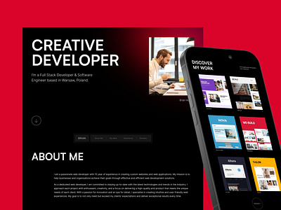 Brian - Portfolio Website Template clean dark hero landing madeinwebflow minimal onepage portfolio webflow website