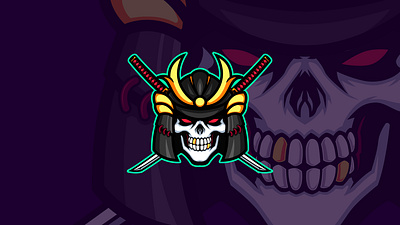 Undead Ronin armor asian branding design esports graphic design illustration japan kanji katana logo mascot logo oriental ronin samurai skull sword vector