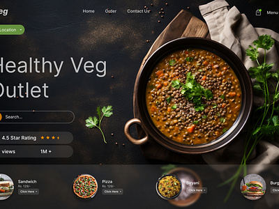 A Blend of Aesthetics and Functionality creativeprocess designinspiration figma food healthyliving interfacedesign ui uiuxdesign vegetarian web webdesign