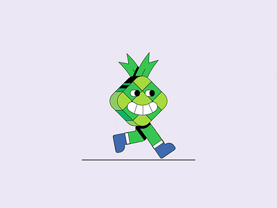 Ketupat Running animation character idulfitri illustration ketupat motion graphics