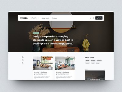 UNCODE Minimal Blog Concept blog blog template figma ui ui ux web web design