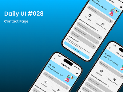 Contact Page UI design 28 colourpalette dailyui design guidlines humaninterfaceguidlines illustration ios typography ui ux