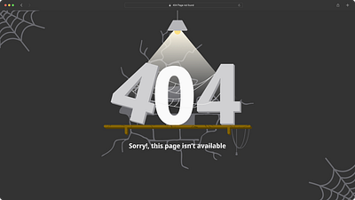 Spooky - 404 Page not found 404 404 error 404 not found 404 page not found dark dark theme design error page error page design halloween illustration page not found spooky spooky theme ui ui design