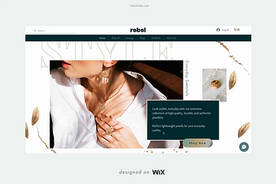 Jewellery E-Commerce Store branding ui user interface web design wix