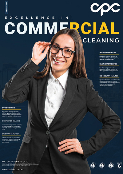 Commercial cleaning banner ad branding brochure design flyer graphic design illustration illustrator ui vector