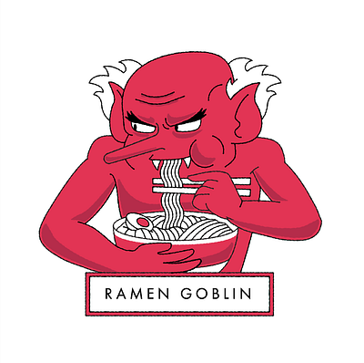 Ramen Goblin adobe illustrator bowl branding clean eating giant bomb goblin goblins icon illustration illustrator japan japanese lineart logo logos ramen symbol vector art visid