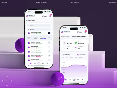 Atlantis AR: My Projects app design business charts corporate crm dashboard ecommerce ecommerce app finance interface management mobile ui payment platform product design service software ui visual design web app web3