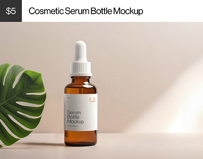 Cosmetic Serum Bottle Mockup (PSD) box mockups branding cosmetic bottle mockup cosmetic mockup design mockup mockup design mockup psd mockups serum bottle mockup