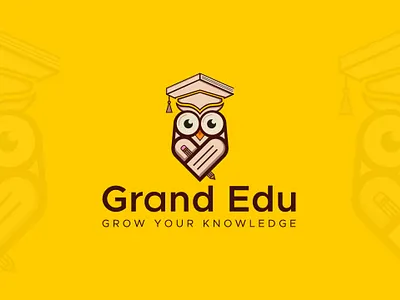 Education logo brand identity design. brand guideline brand identity branding coaching center creative logo education logo educational institute logo educational logo graduation logo grand edu graphic design logo logo design minimalist logo modern logo online class logo online learning logo teacher logo teaching logo university logo