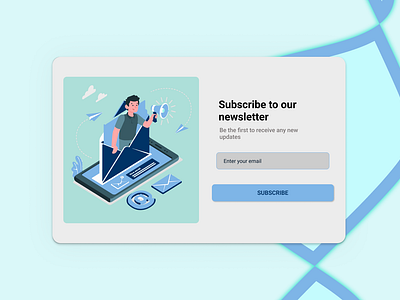 Daily UI #026 daily ui daily ui026 figma pop up subcribe ui uiux web design