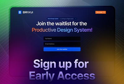 BrixUI Design System is live for Waitlist! design designsystem ui uikit ux