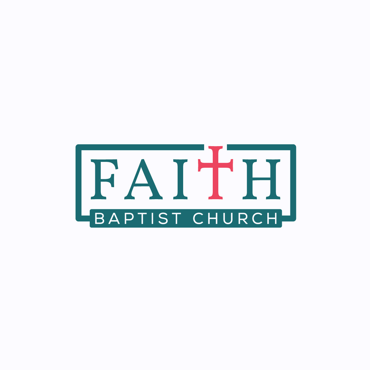 Faith Baptist Church, Logo Design 2d 2d logo adobe illustrator baptist church branding church church logo flat graphic design logo logo design logomark minimal minimal logo religion simple wordmark