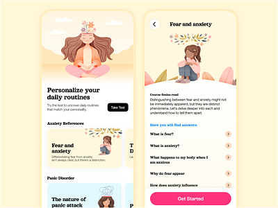 Self Assessment - Therapy App amwell betterhelp brightside counselor headspace health care healthcare heart it out illustration mental health mobile online counseling online therapy psychiatrist talkspace therapist thriveworks ui ux yourdost