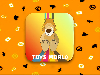 APP ICON #APP ICON @app icon app icon design designing graphic design icon illustrator lion logo toy toy world ui vector world