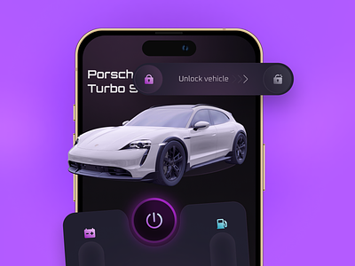Vehicle app screen - remotely controls features app app design car car application design mobile mobile design mobile ui user interface vehicle vehicle app