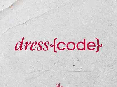 Logo dress code branding code dress emblem graphic design logo logotype modern red