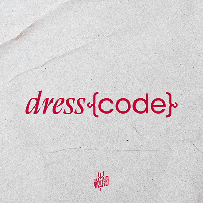 Logo dress code branding code dress emblem graphic design logo logotype modern red