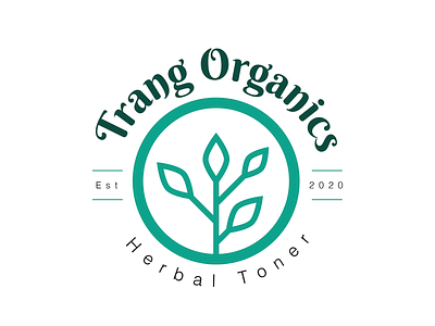 Trang organics herbal logo branding design graphic design illustration logo vector