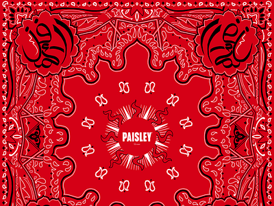 "Paisley bandana" arabic art branding color pencil design draw dream fashion illustration logo paisley pattern water ink