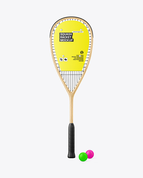 Download Squash Wooden Racket & Balls Mockup PSD by Akiko sakura on ...