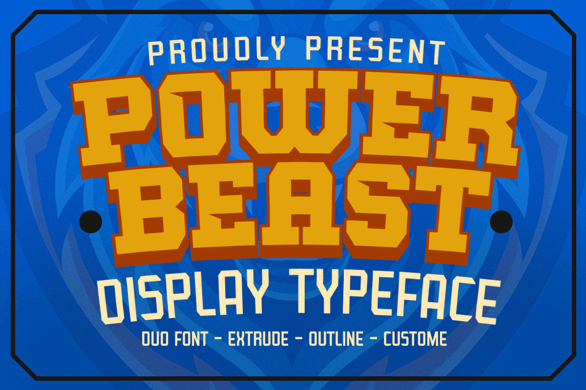 Power Beast Display Font freebies weight font