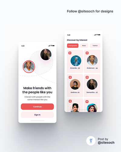 Dating UI dating application mobile ui