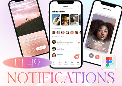 UI 49_Notifications app dailyui dating dating app elegant figma light mode mobile notifications ui ui 49