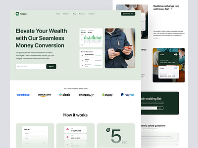 Ficacu - Financial Landing Page animation b2b bank clean dipa inhouse financial financial planner fintech framer landing page marketing minimalist modern money saas sales startup web design webflow website