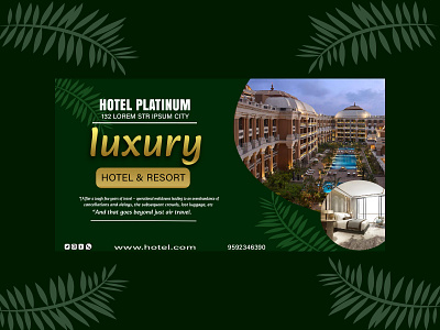 LUXURY HOTEL banner banner design design graphic design logo photoshop poster