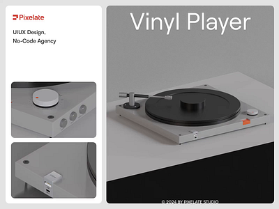 Vinly Player 3d Concept 3d 3d animation animation blender clean product product design vinly player