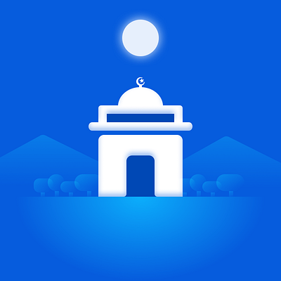 Mosque in Ramadhan figma flatdesign illustration logo moderndesign mosque ui user interface