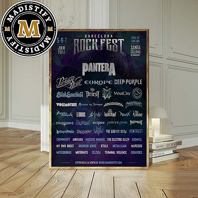 Barcelona Rock Fest 2024 Official Line Up On July 5th 7th Home D design poster