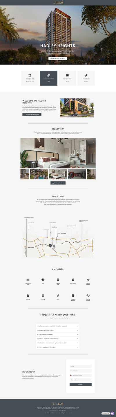 Hadley Heights Landing Page ui ux web design web development