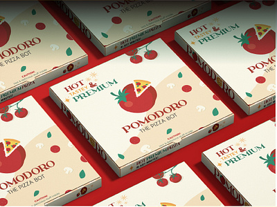 Pomodoro brand identity branding graphic design package design pizza pizza box restaurant branding