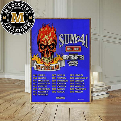 Sum 41 US Final Tour 2024 Tour Of The Setting Sum Begins On Apri design poster