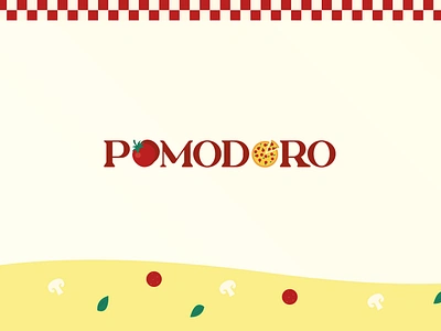 Pomodoro brand identity branding logo pizza restaurant