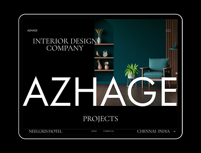 Website- interior design company branding graphic design interior design landing page ui website