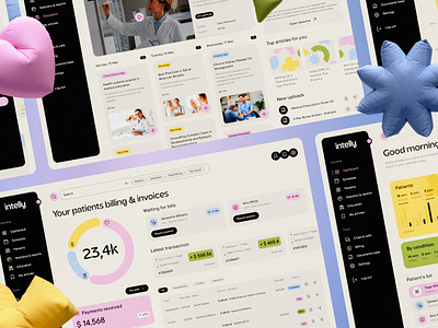 Intelly — HealthCare App Dashboard dashboard dashboard design healthcare healthcare app healthcare dashboard online doctor online medicine telemedicine ui ui design ux ux design web design