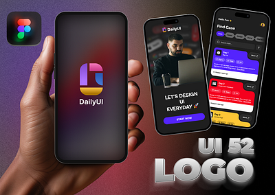 UI 52_Logo animation color colorful daily ui dailyui dark mode figma jitter light mode logo ui ui 52