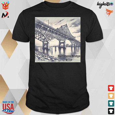 Official Retro Baltimore Bridge RIP Collapse 2024 t-shirt