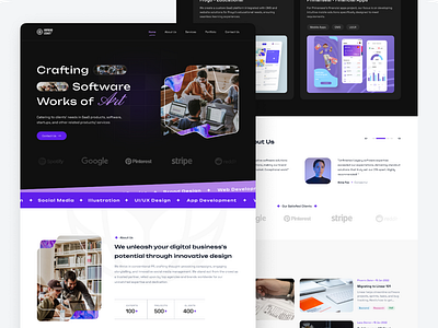 UNFNSHD LEGACY ⏤ Software Creative Agency creatve agency design figma inspo landing page mobile design ui uiux design uiux pattern virtual snack web design