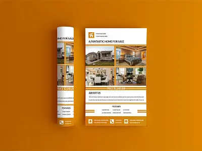Real estate flyer design advertising brand identity branding design flyer flyer design graphic design home home flyer illustration interior poster poster design print print design real estate real estate flyer template typography vector