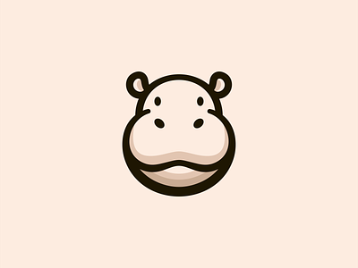 Hippo Logo animal branding cartoon character cute design emblem hippo hippopotamus icon identity illustration logo mark mascot sports symbol vector wildlife zoo