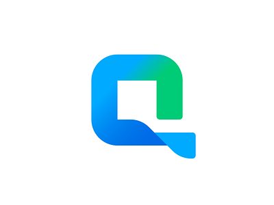 Abstract Q Square Logo Concept // For Sale abstract logo branding crypto gradient graphic design letter q logo logo for sale logo grid mark q q logo shadow sign twist web3