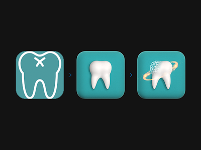 tooth icon concept 3d branding concept dental elegant graphic design icon icon design logo magic tooth