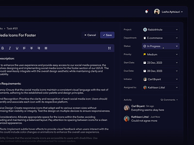 Case - Task Management Platform board clean collaboration dashboard design kanban management minimalistic platform productivity project management sidebar task task board task management tasks todo track ui ux