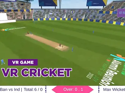 VR CRICKET 3d 3d game animation branding cricket game game ui illustration leaderboard marketing pc game stadium stadium design ui ui design virtual reality vr vr cricket vr game vr game ui